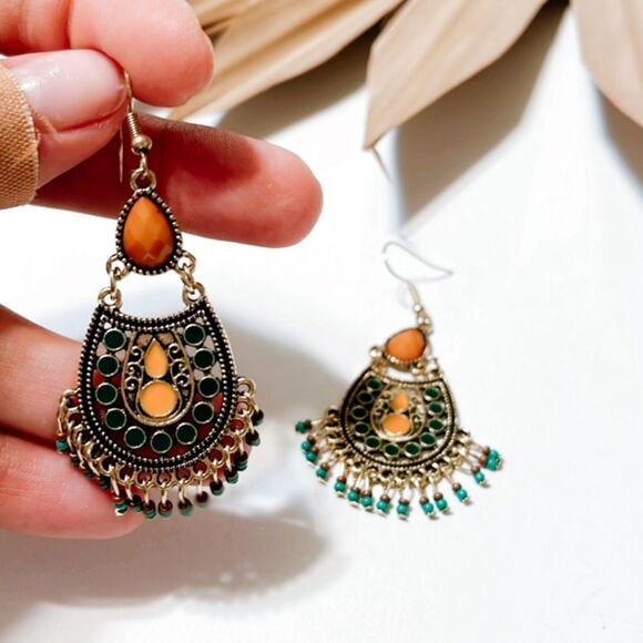Boho dangle earrings N379 - Picture 4 of 4